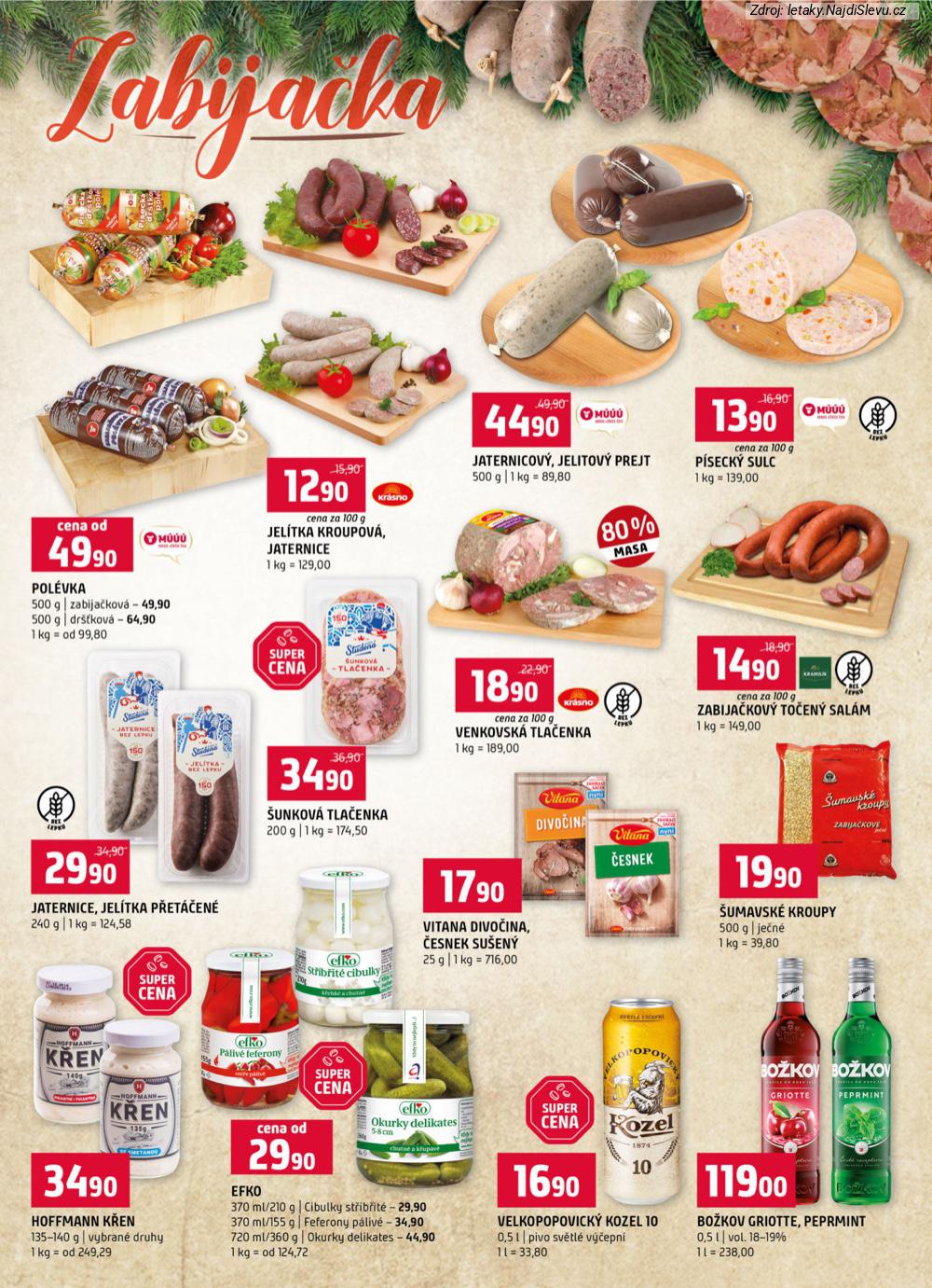 Let�k TERNO  (4. 2. - 10. 2. 2026) - str. 16: Bo�kov Griotte,, Velkopopovick� Kozel, Efko, �umavsk� Kroupy