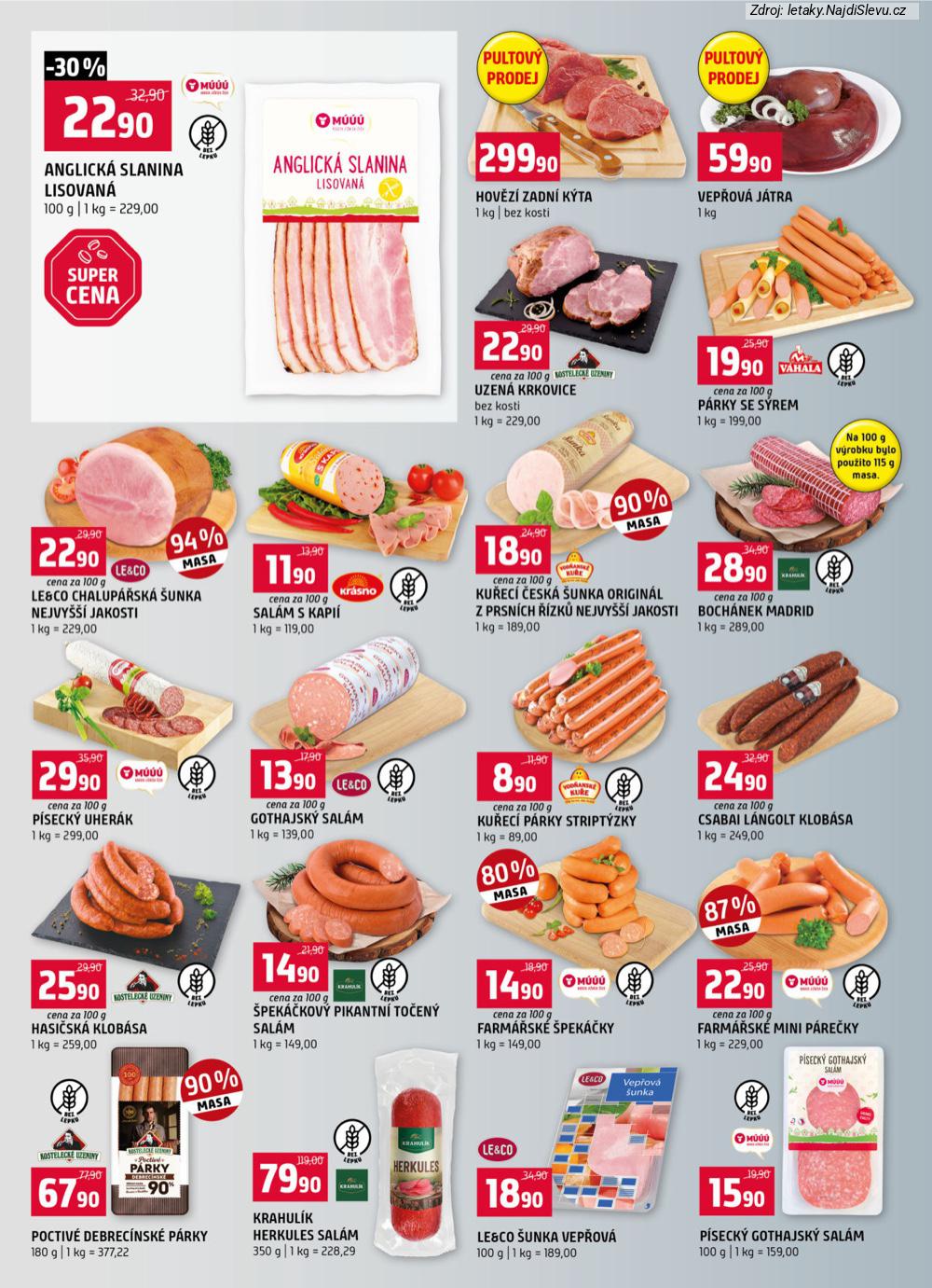 Let�k TERNO  (4. 2. - 10. 2. 2026) - str. 2: P�seck� gothajsk�, Le&Co �unka, Poctiv� debrec�nsk�, Krahul�k Herkules