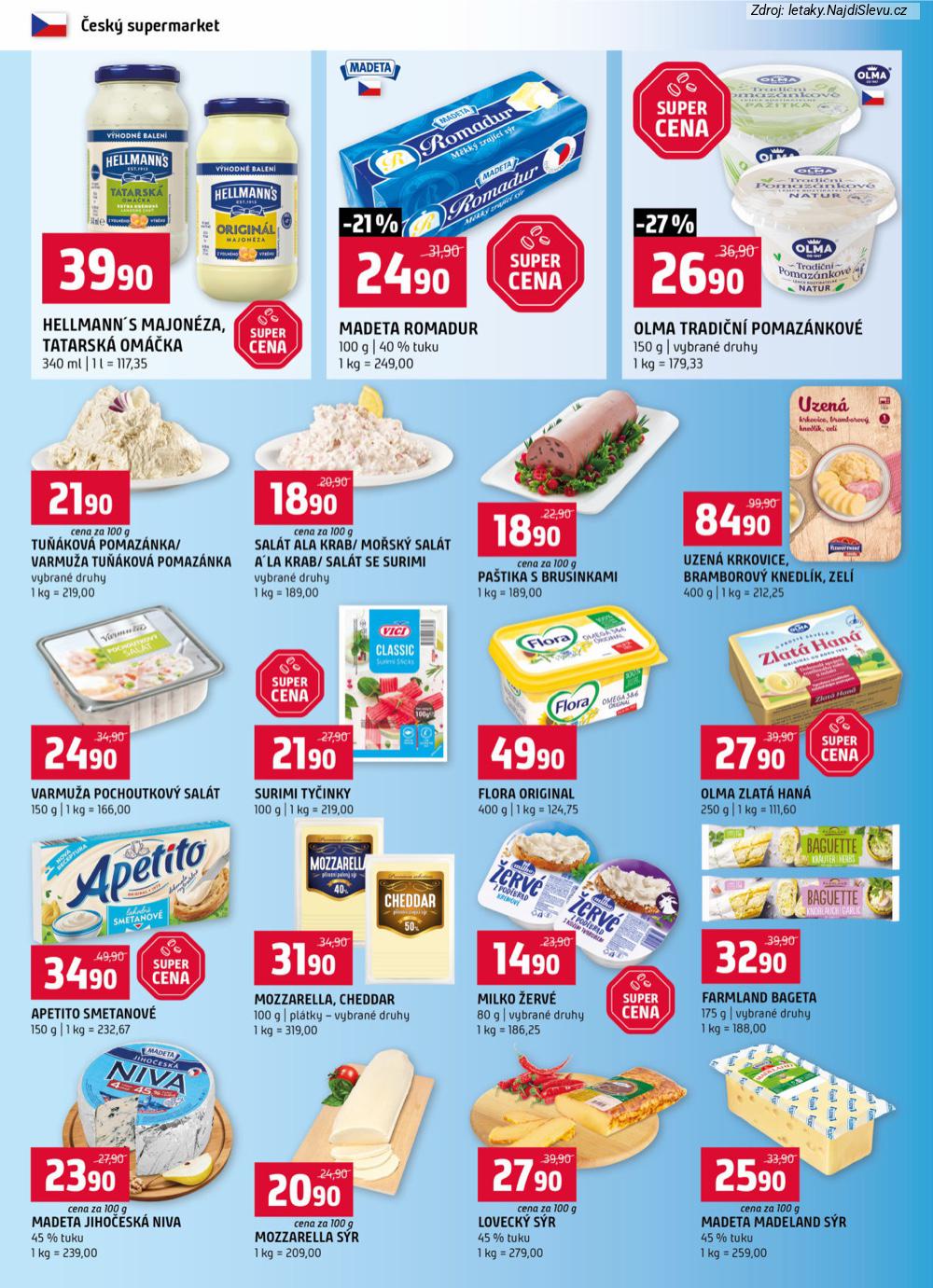 Let�k TERNO  (4. 2. - 10. 2. 2026) - str. 4: Loveck� s�r, Madeta Madeland, Mozzarella s�r, Madeta Jiho�esk�