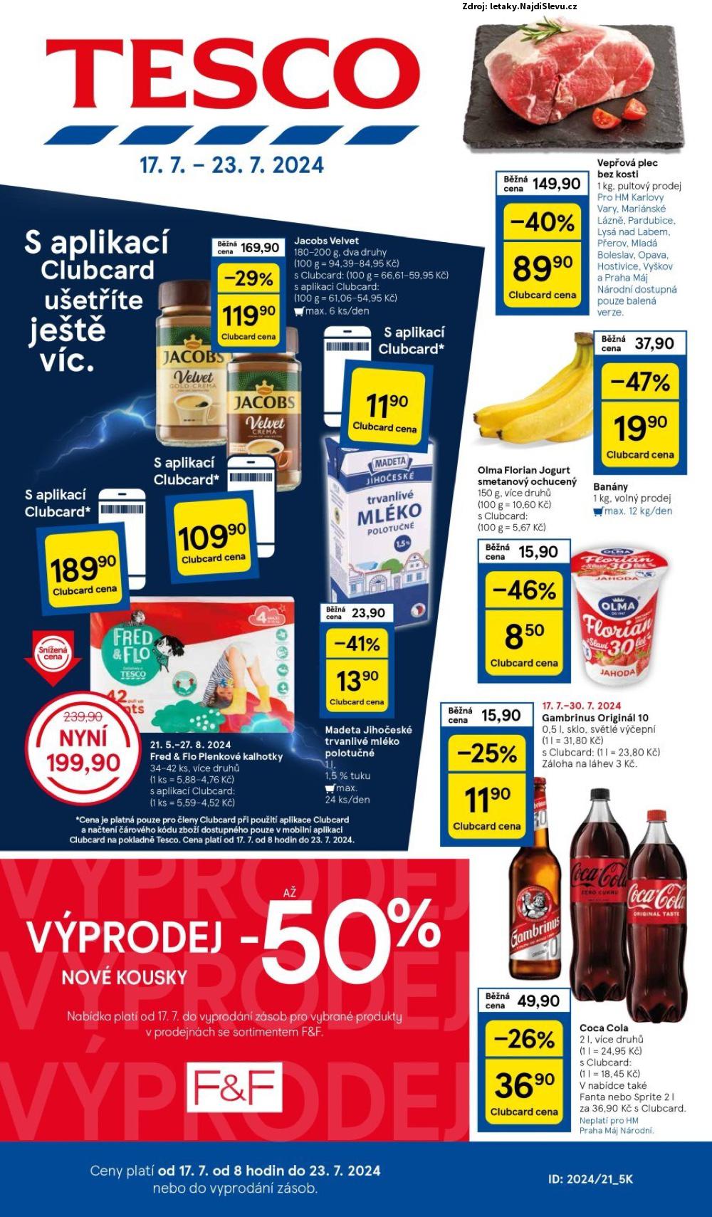 Strana 1 - letk Tesco (17. 7. - 23. 7. 2024)