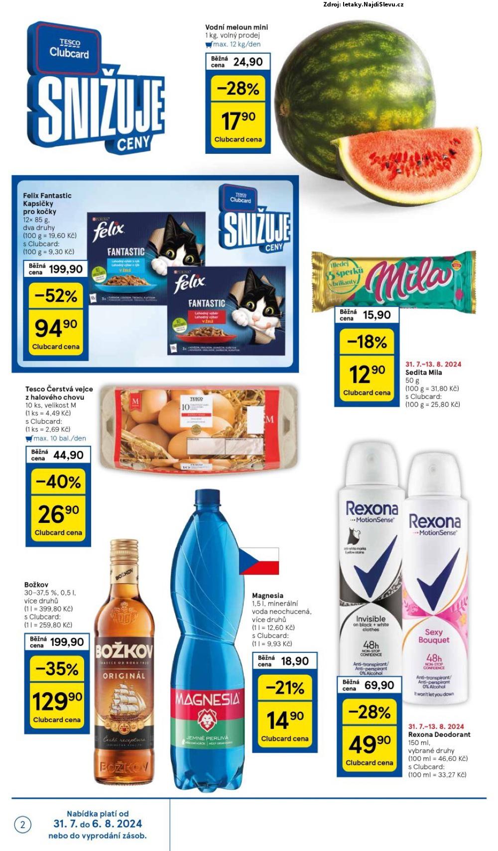 Strana 2 - leták Tesco (31. 7. - 6. 8. 2024)