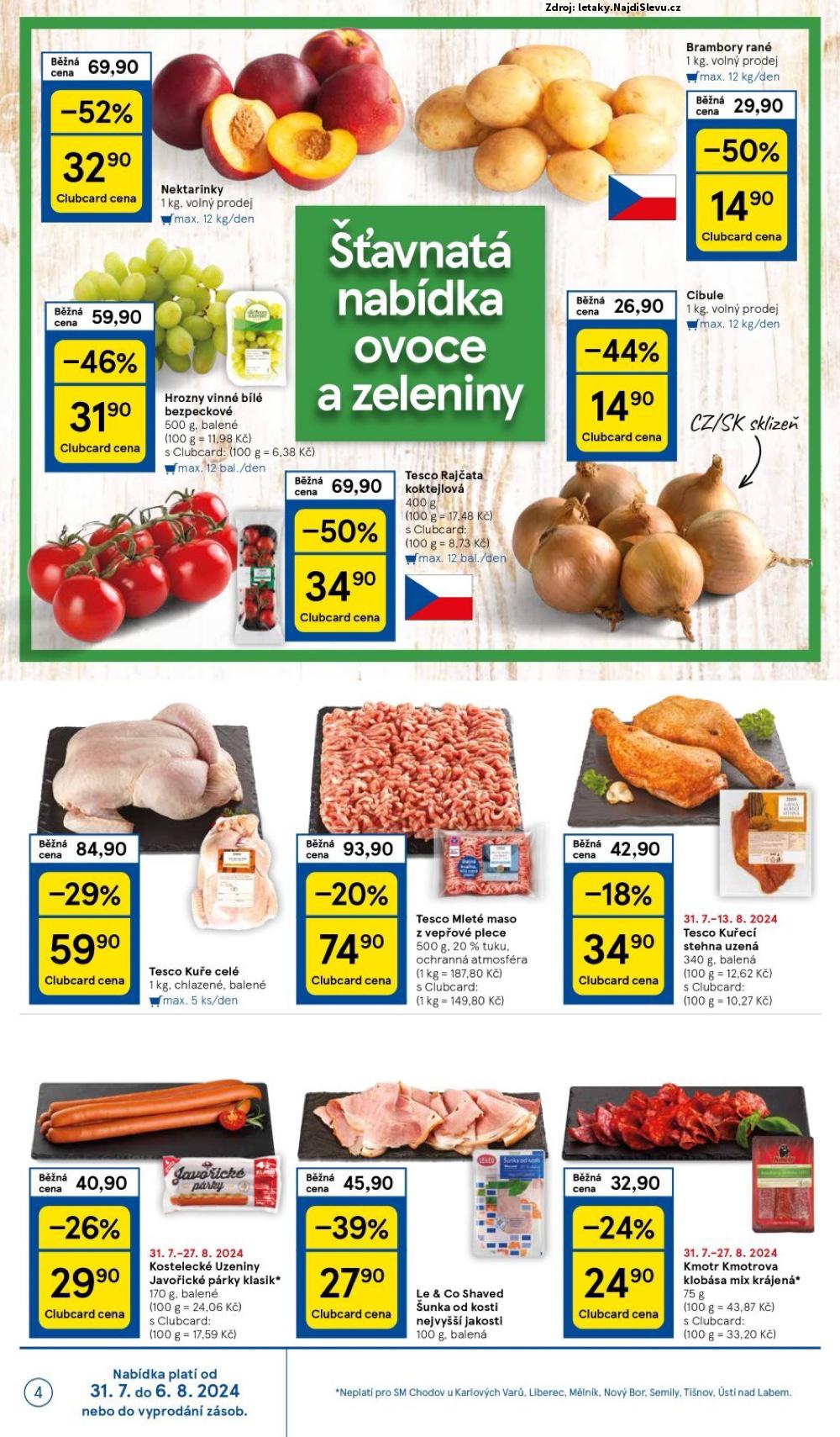 Strana 4 - leták Tesco (31. 7. - 6. 8. 2024)