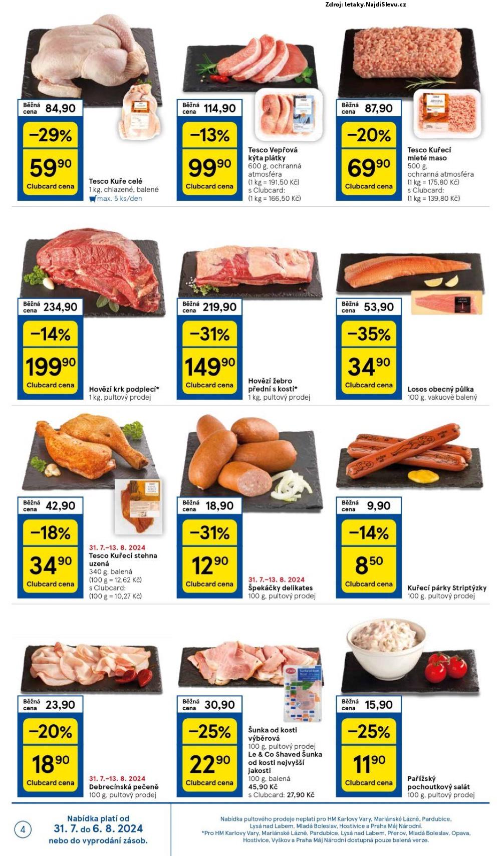 Strana 4 - leták Tesco (31. 7. - 6. 8. 2024)