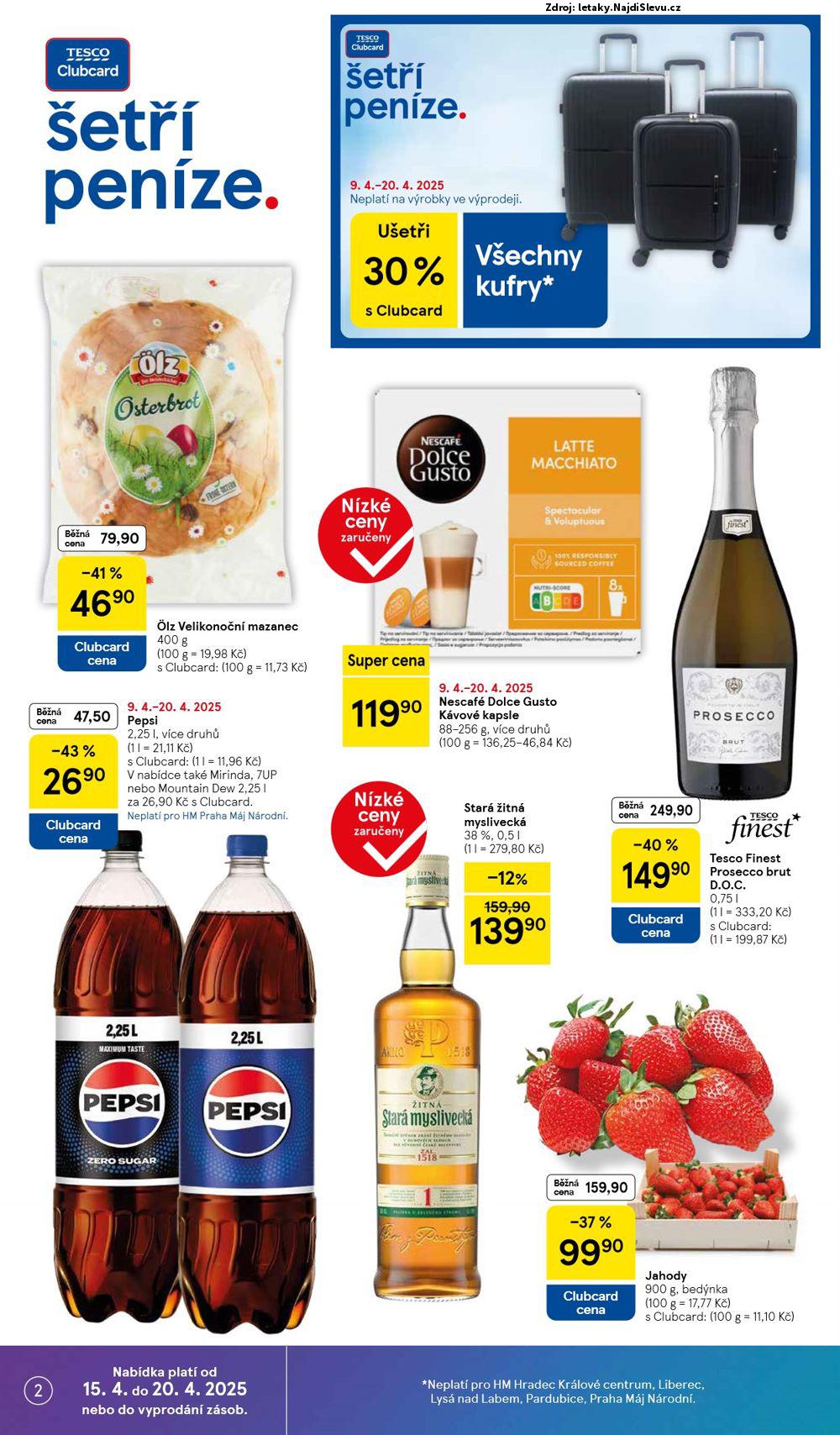 Strana 2 - leták Tesco (15. 4. - 21. 4. 2025)