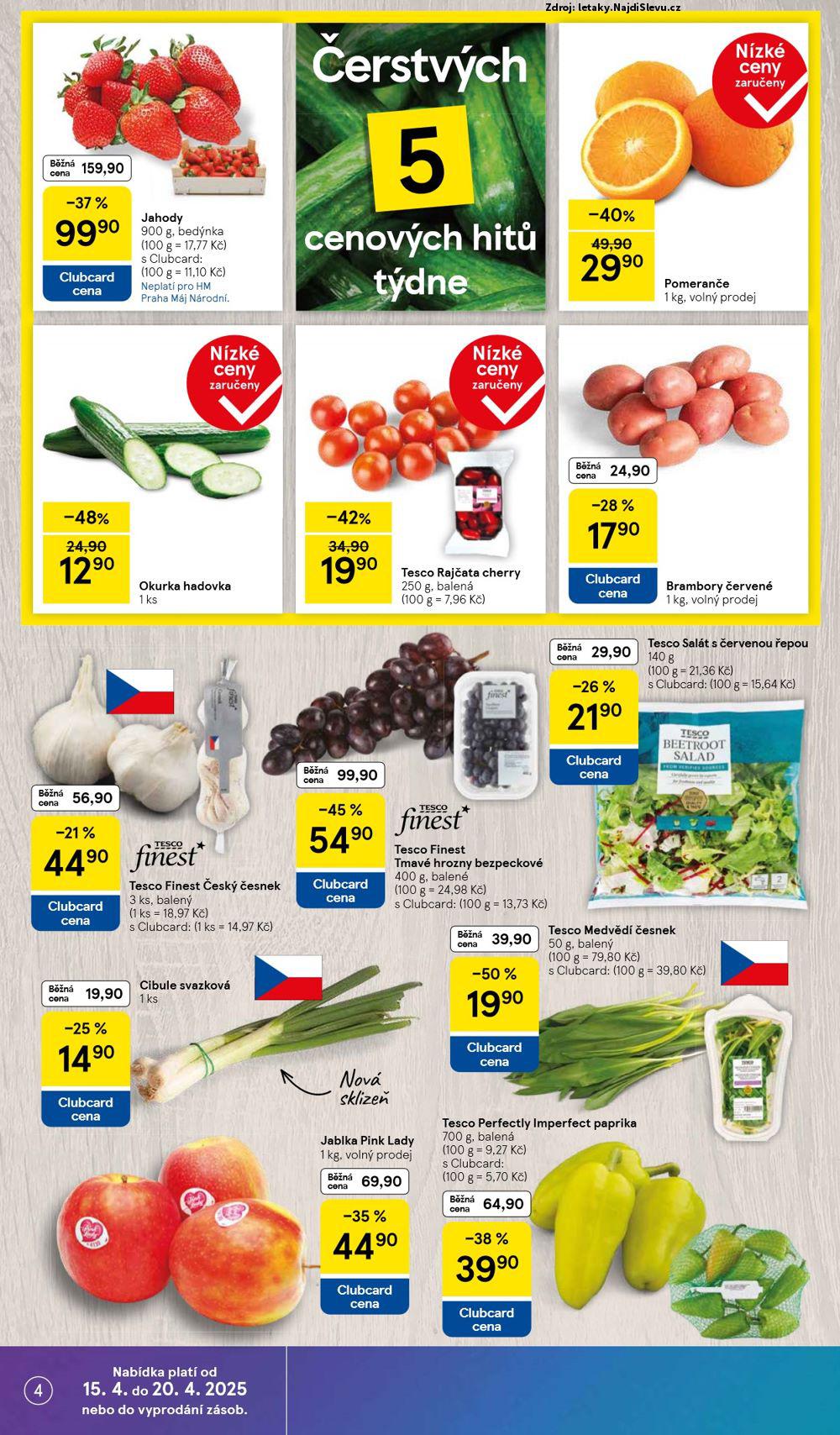 Strana 4 - leták Tesco (15. 4. - 21. 4. 2025)