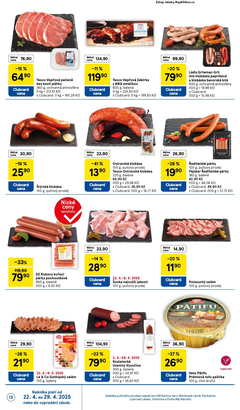 Strana 18 - letk Tesco (22. 4. - 29. 4. 2025)