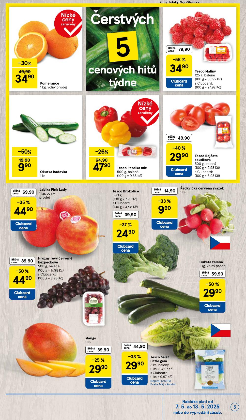 Strana 5 - leták Tesco (7. 5. - 13. 5. 2025)
