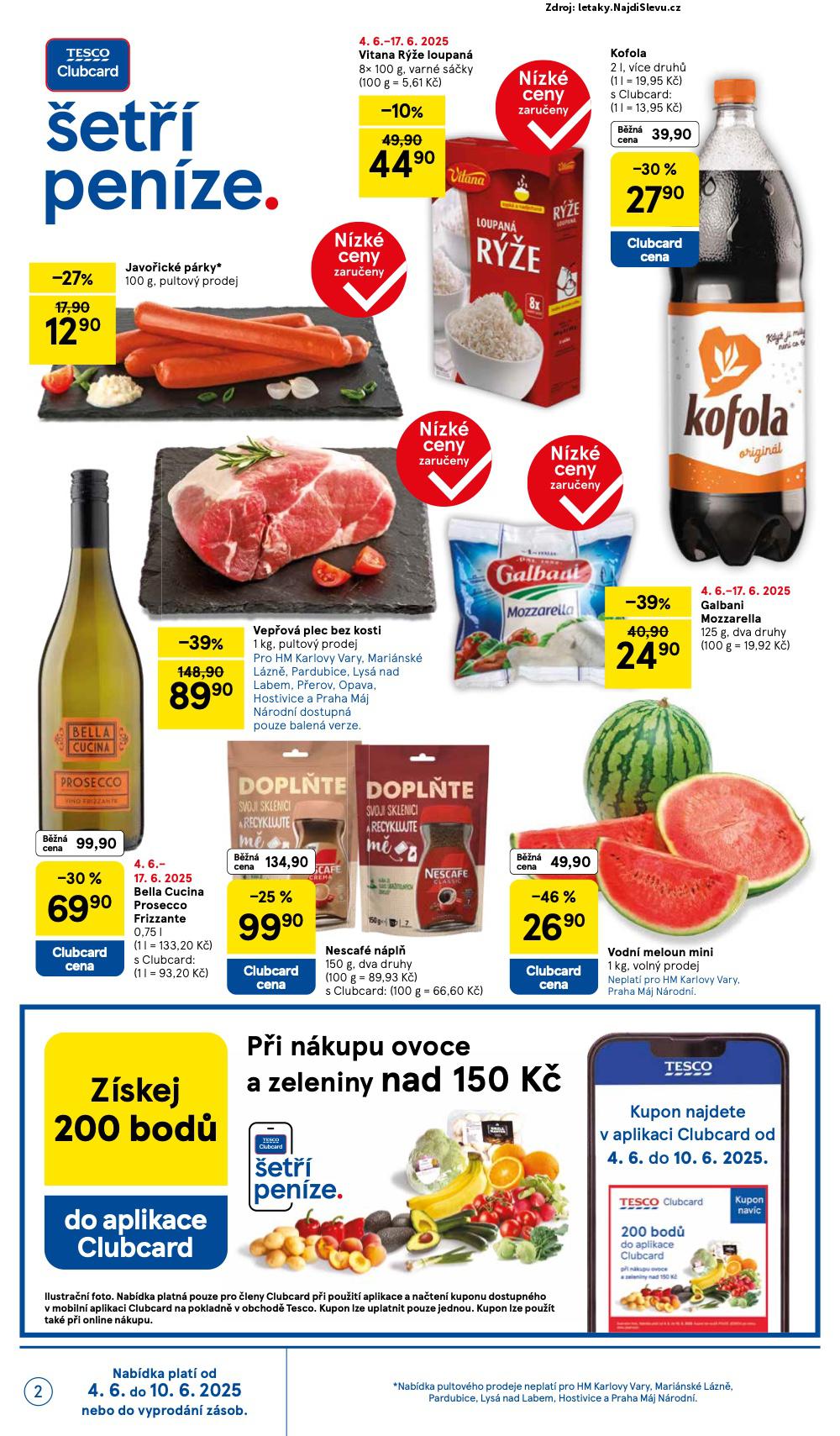 Strana 2 - leták Tesco (4. 6. - 10. 6. 2025)