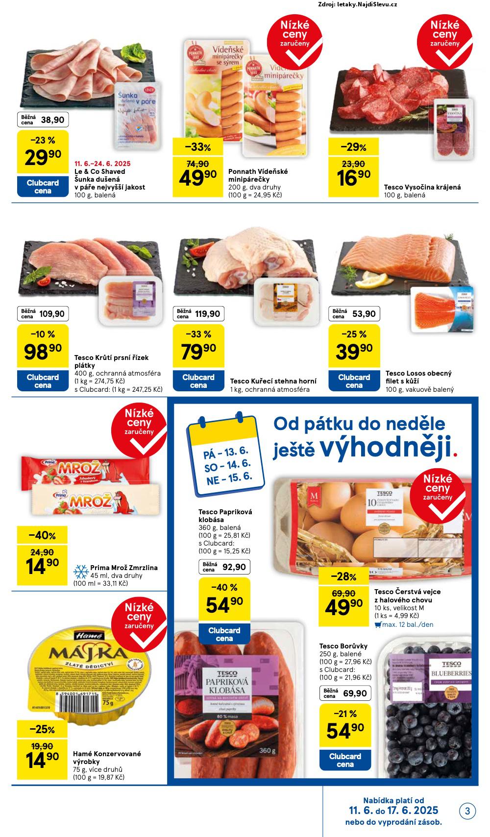 Strana 3 - leták Tesco (11. 6. - 17. 6. 2025)