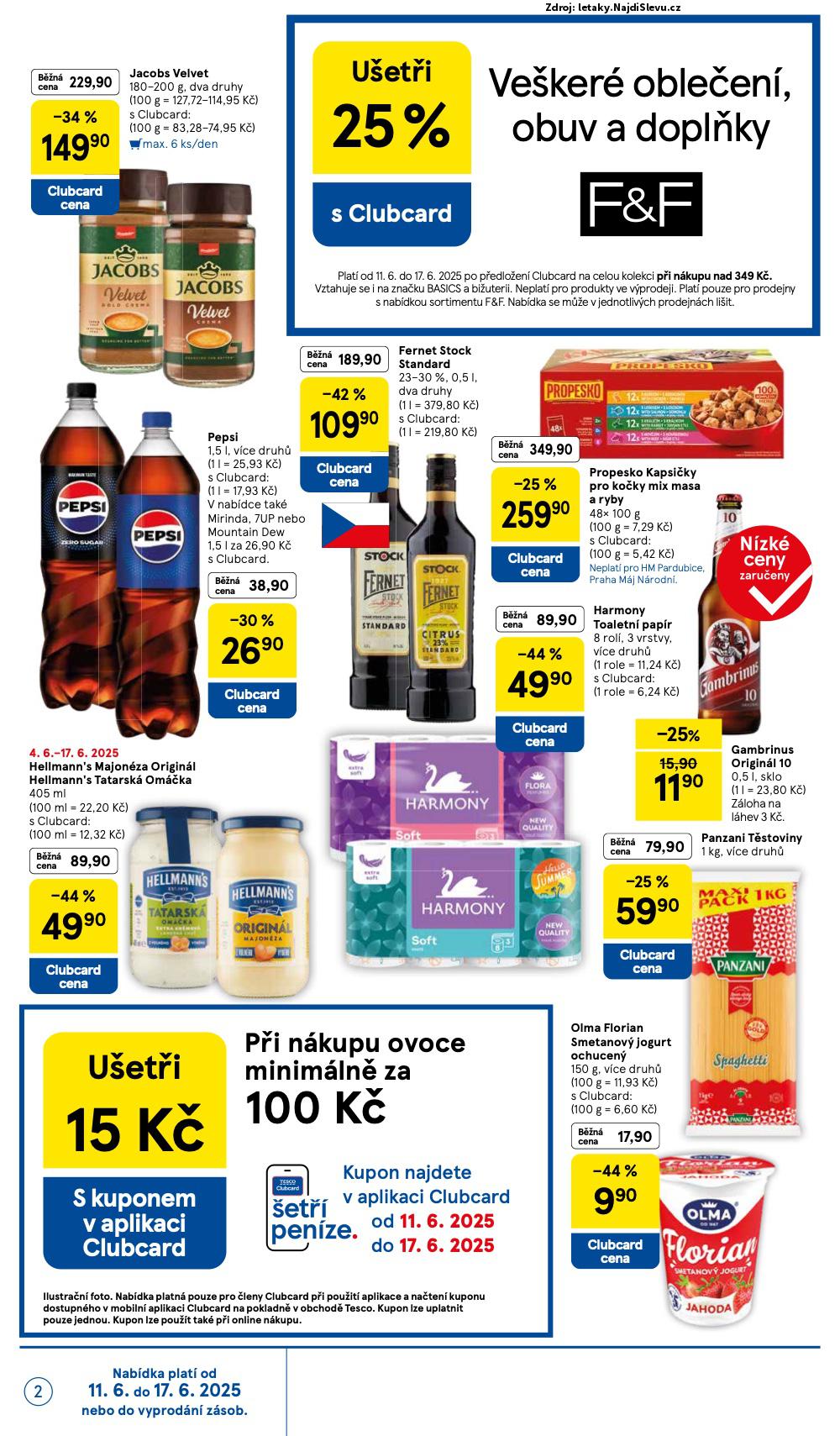 Strana 2 - leták Tesco (11. 6. - 17. 6. 2025)