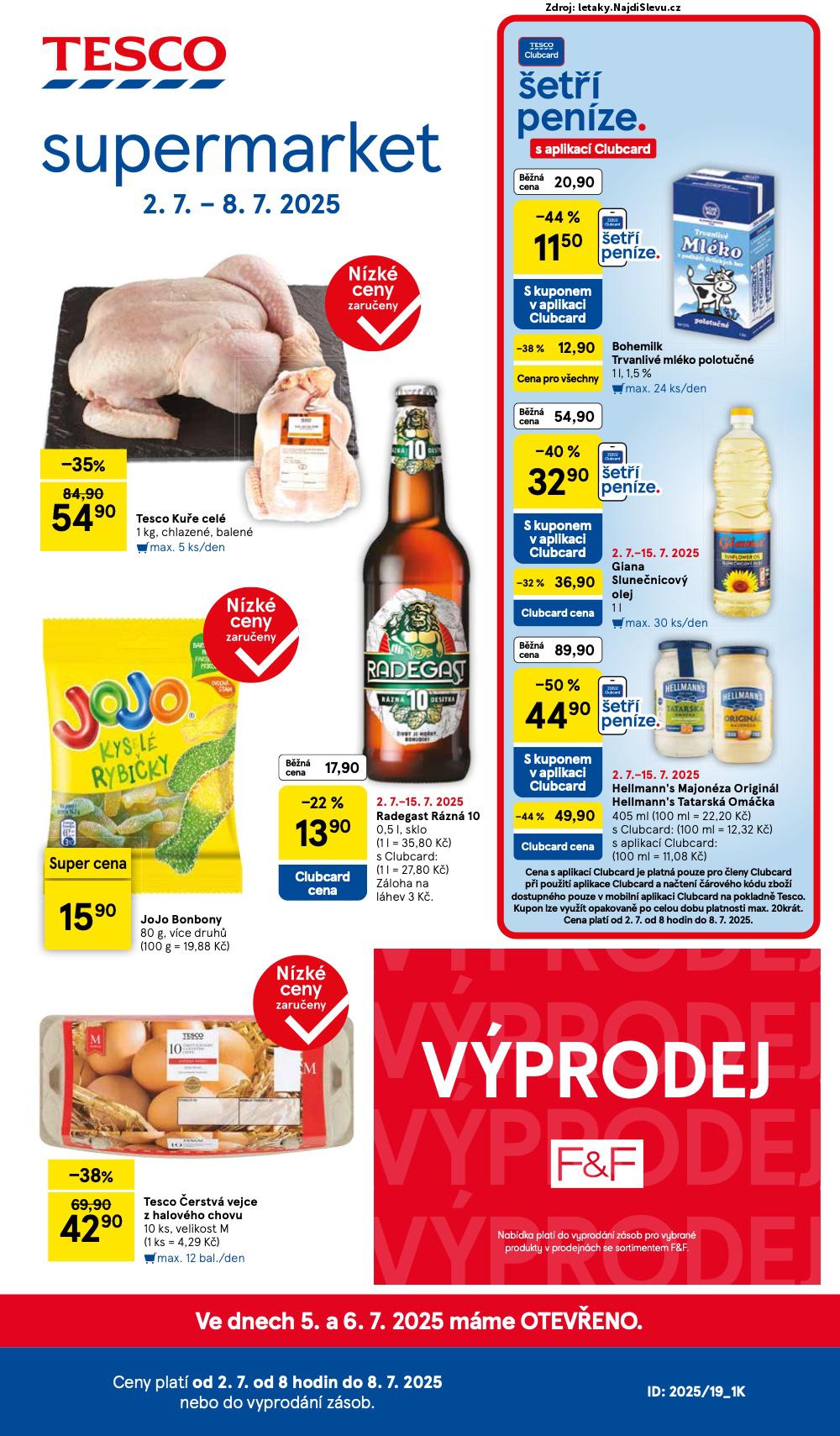 Strana 1 - leták Tesco (2. 7. - 8. 7. 2025)