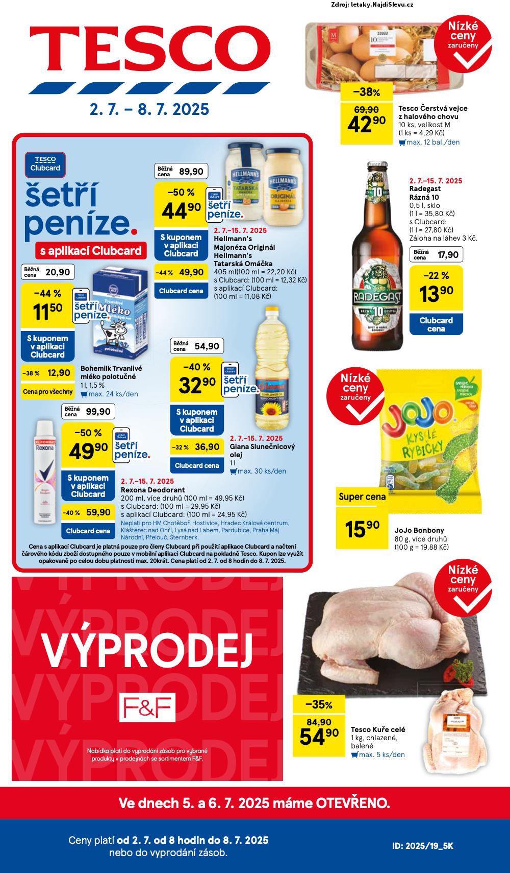 Strana 1 - leták Tesco (2. 7. - 8. 7. 2025)