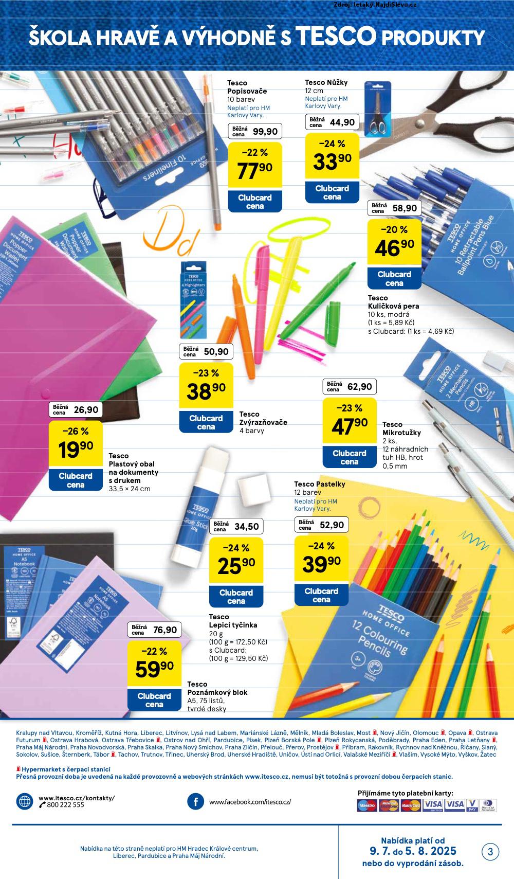 Strana 3 - letk Tesco (9. 7. - 5. 8. 2025)