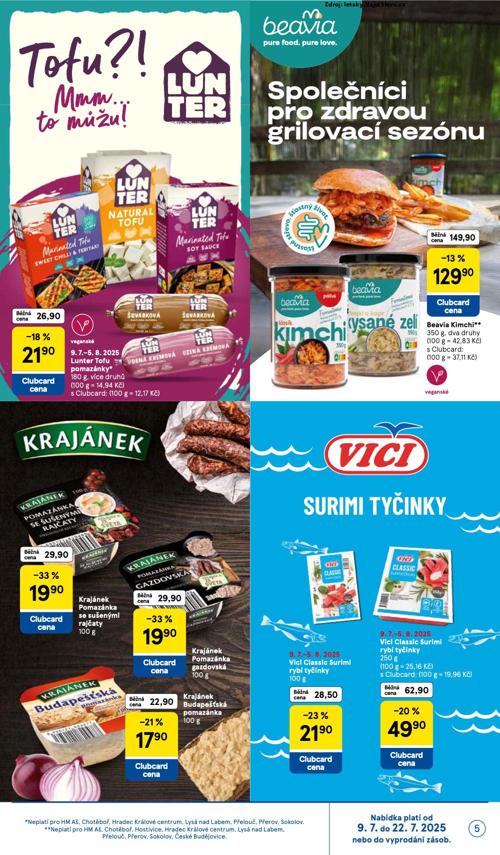 Strana 5 - letk Tesco (9. 7. - 5. 8. 2025)