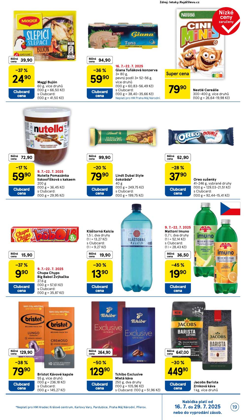 Strana 19 - letk Tesco (16. 7. - 22. 7. 2025)