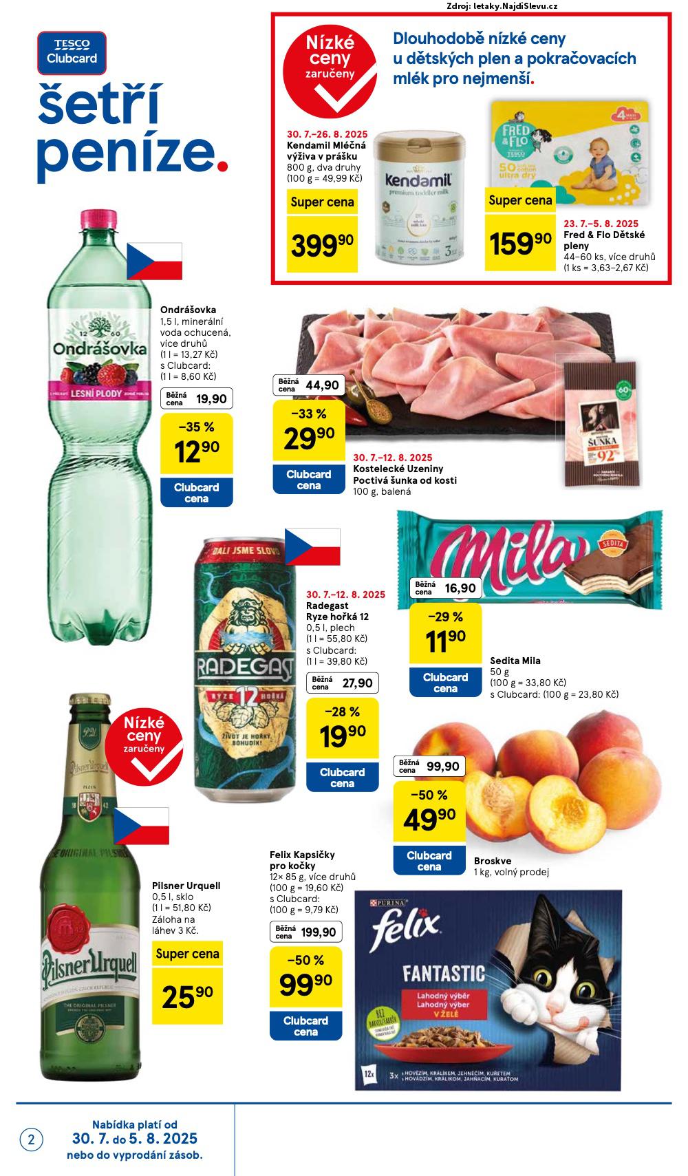 Strana 2 - letk Tesco (30. 7. - 5. 8. 2025)