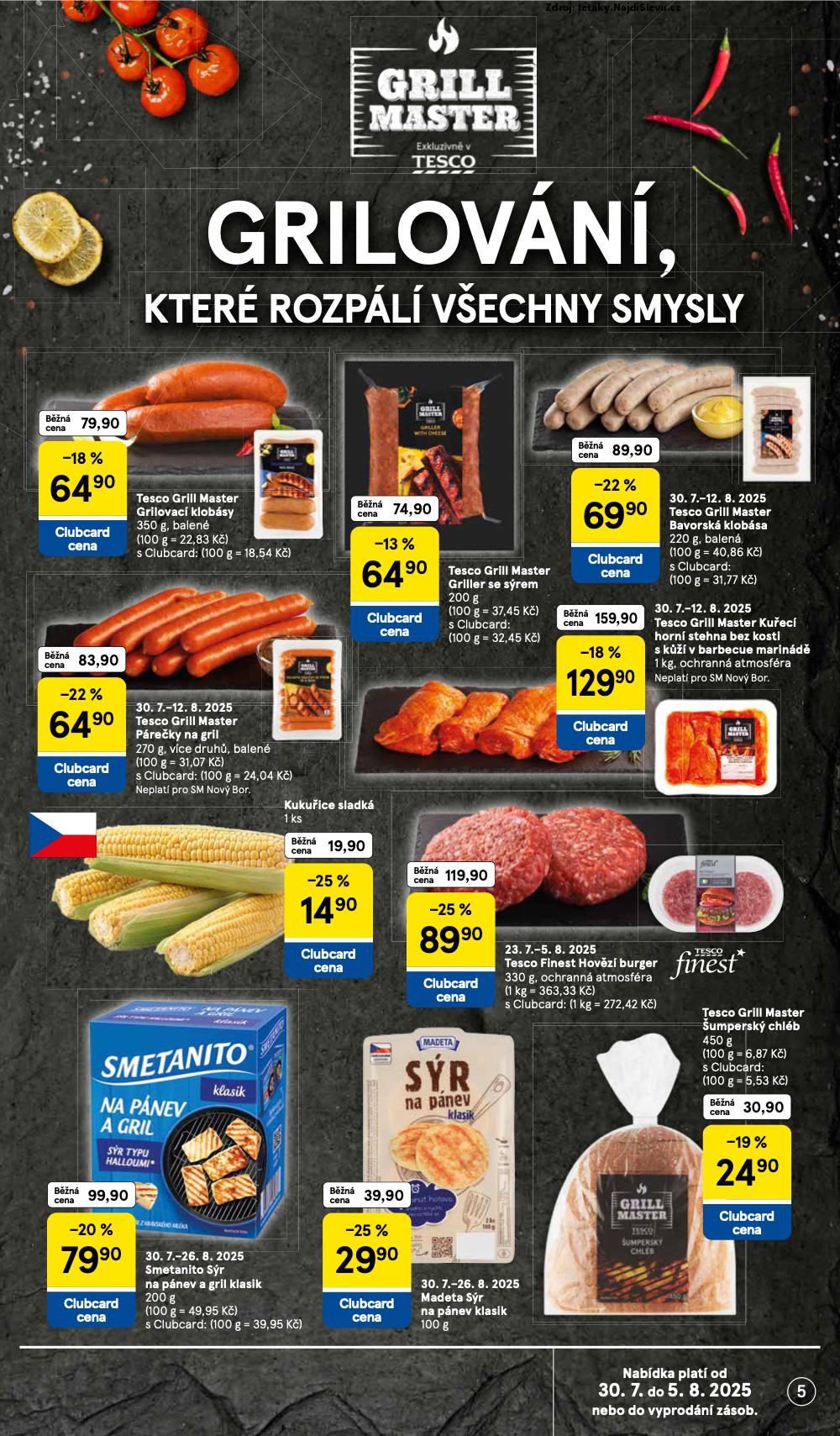 Strana 5 - letk Tesco (30. 7. - 5. 8. 2025)