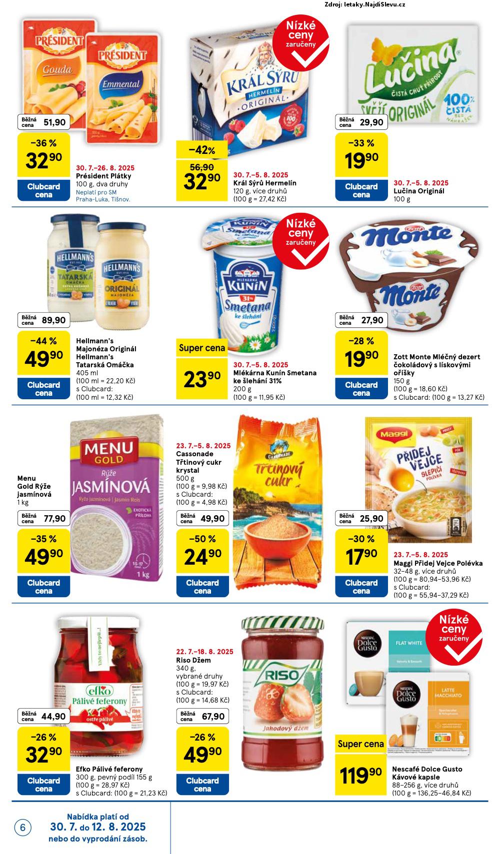 Strana 6 - letk Tesco (30. 7. - 5. 8. 2025)