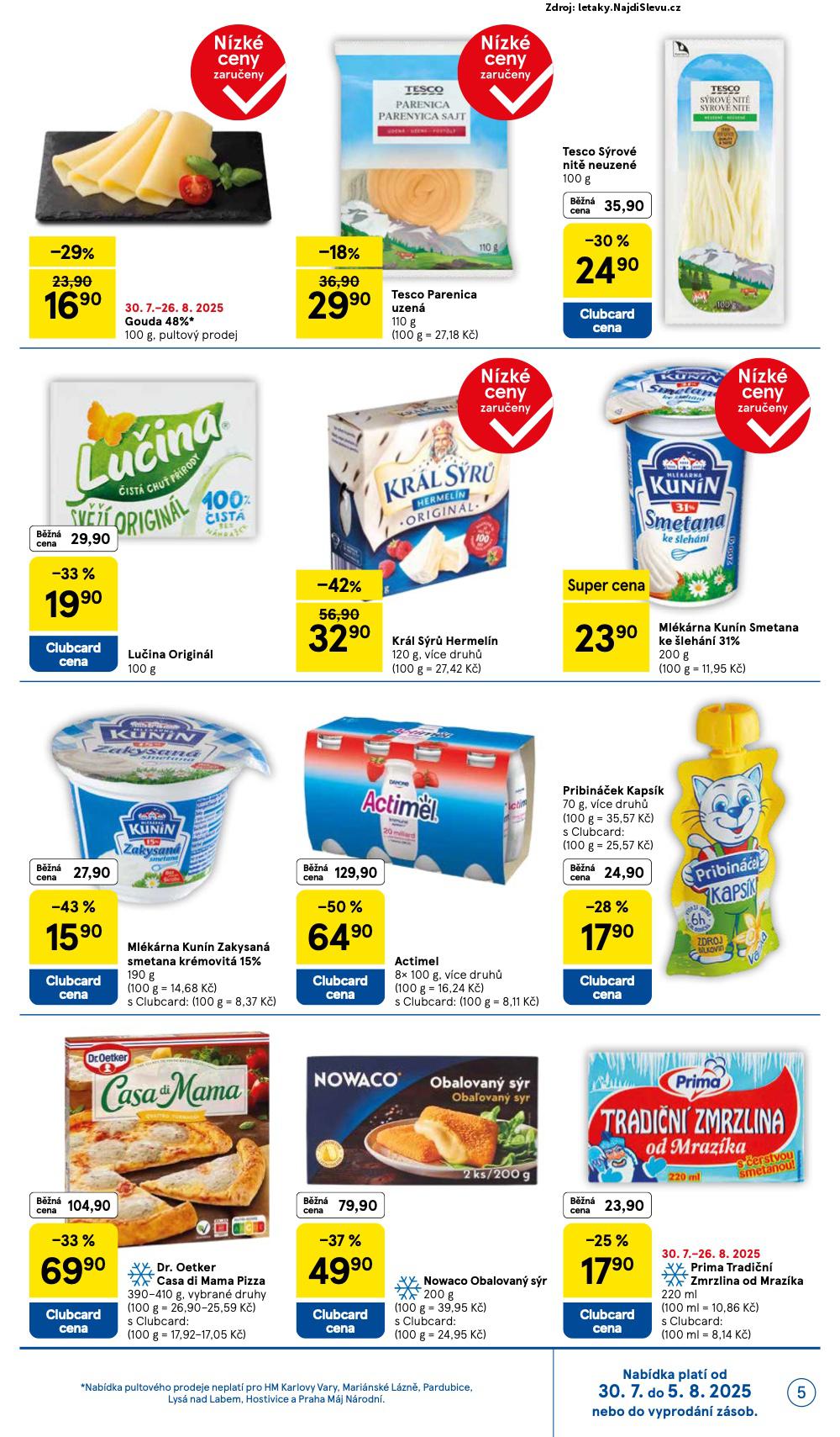 Strana 5 - letk Tesco (30. 7. - 5. 8. 2025)