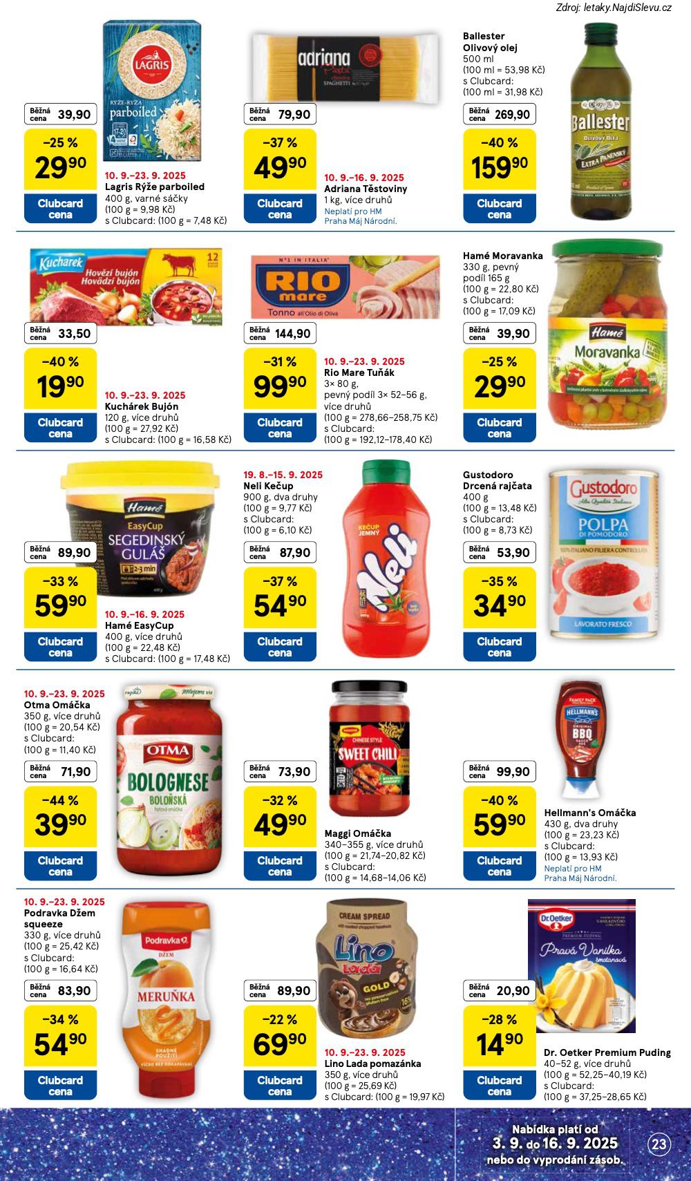 Strana 23 - letk Tesco (10. 9. - 16. 9. 2025)