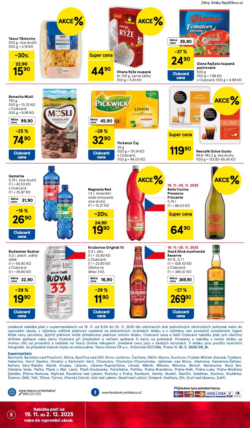 Let�k Tesco  Supermarkety (19. 11. - 25. 11. 2025) - str. 8