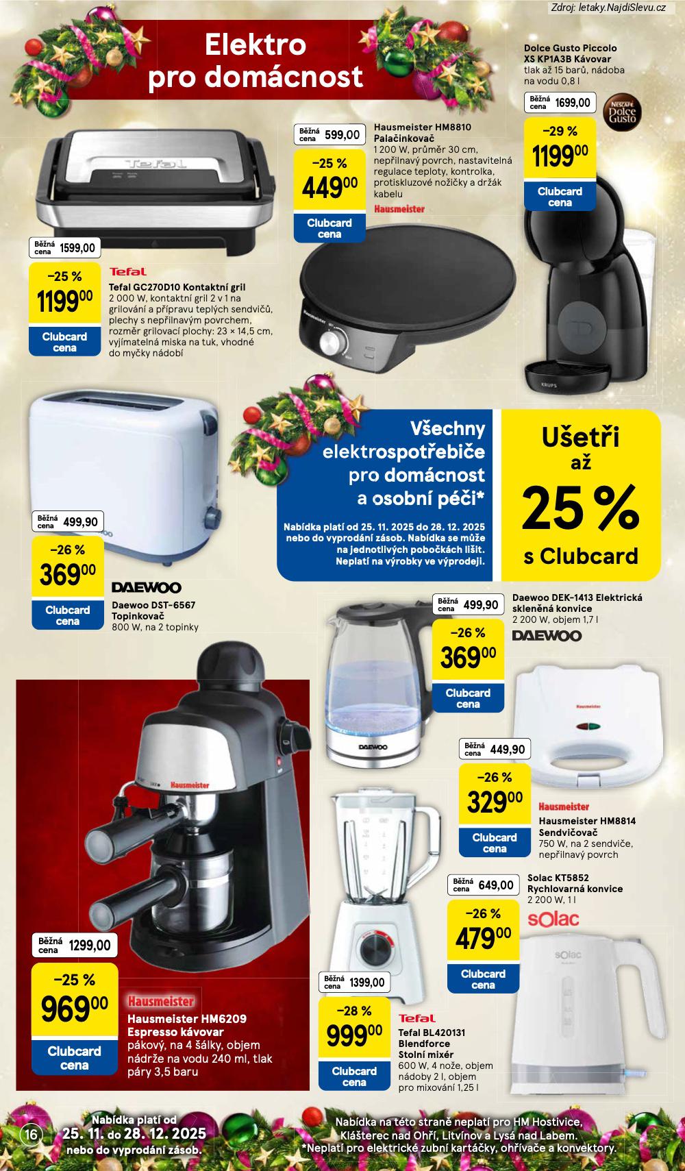 Let�k Tesco (25. 11. - 24. 12. 2025) - strana 16 z 44