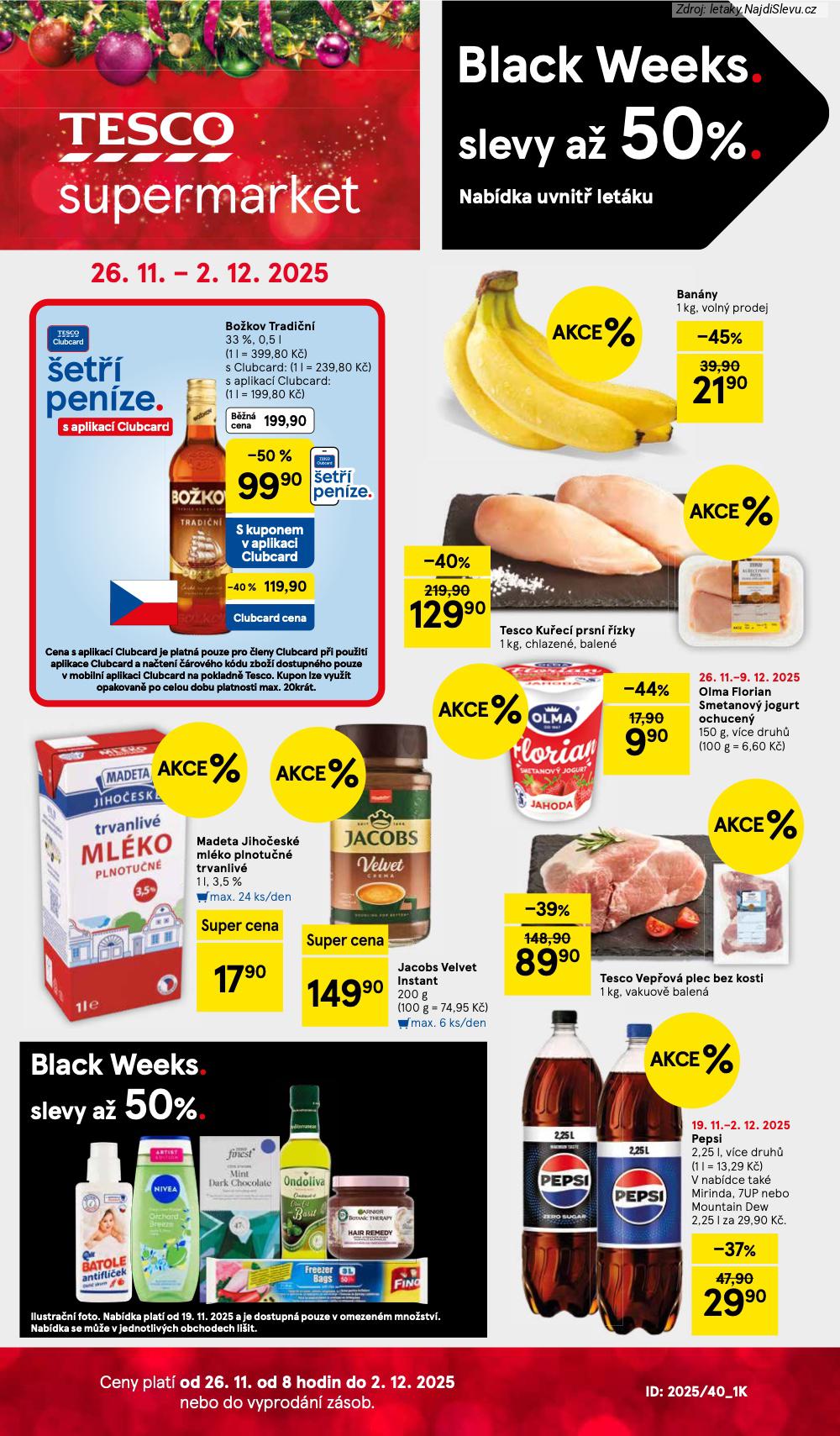 Let�k Tesco  Supermarkety (26. 11. - 2. 12. 2025) - str. 1