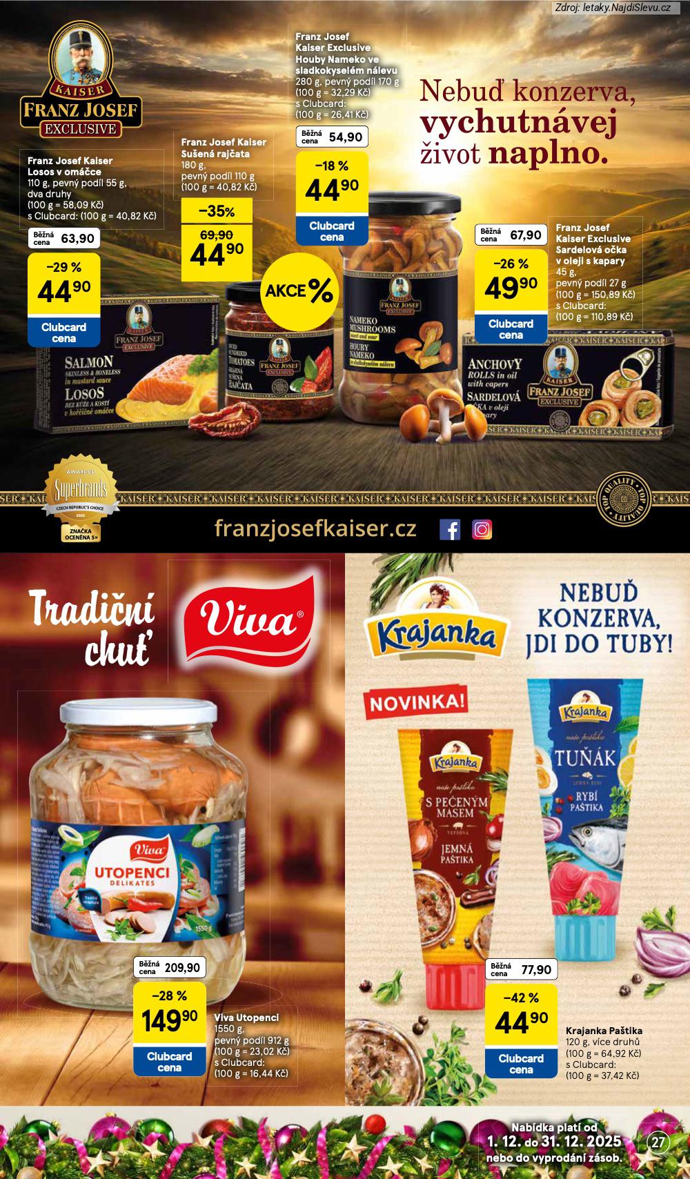 Let�k Tesco (1. 12. - 31. 12. 2025) - strana 27 z 28