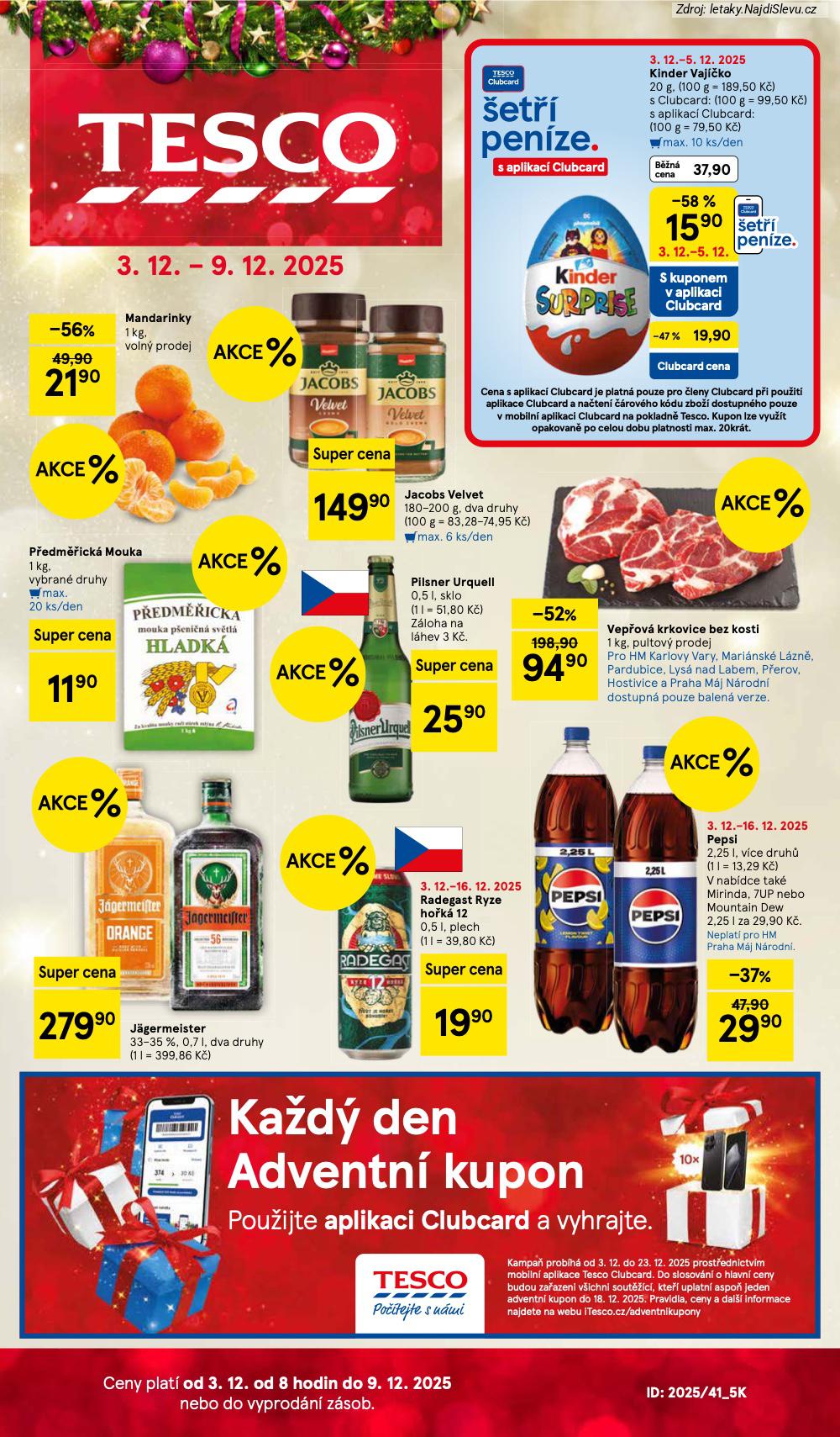 Let�k Tesco (3. 12. - 9. 12. 2025) - strana 1 z 44