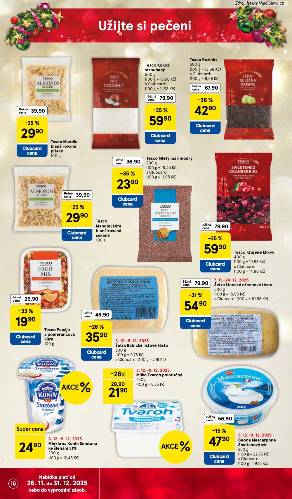 Let�k Tesco (3. 12. - 9. 12. 2025) - strana 16 z 44