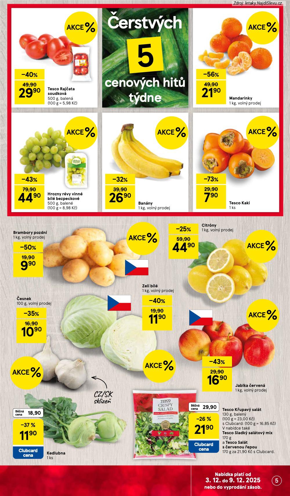 Let�k Tesco (3. 12. - 9. 12. 2025) - strana 5 z 44