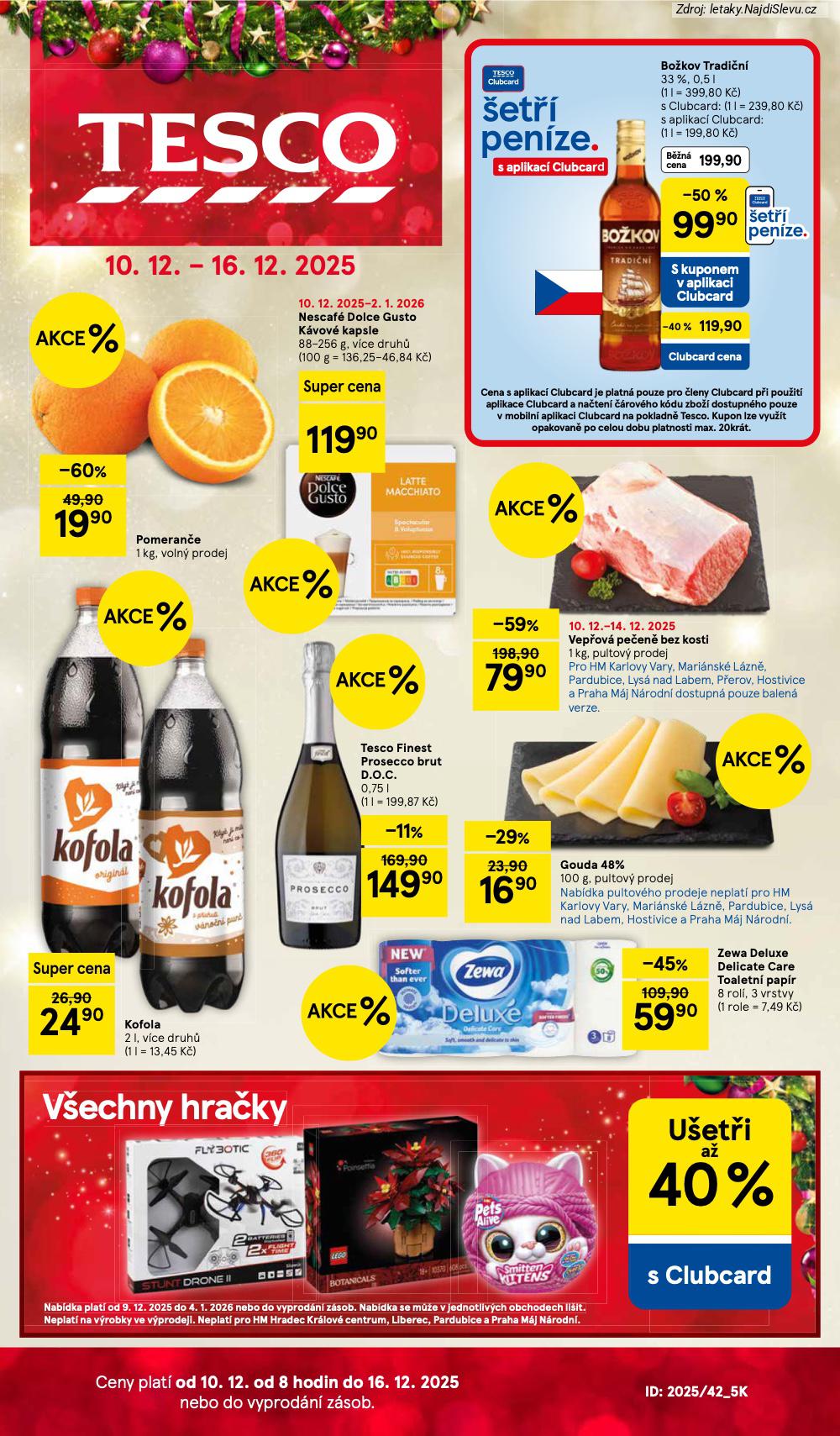 Strana 1 - leták Tesco (10. 12. - 16. 12. 2025)