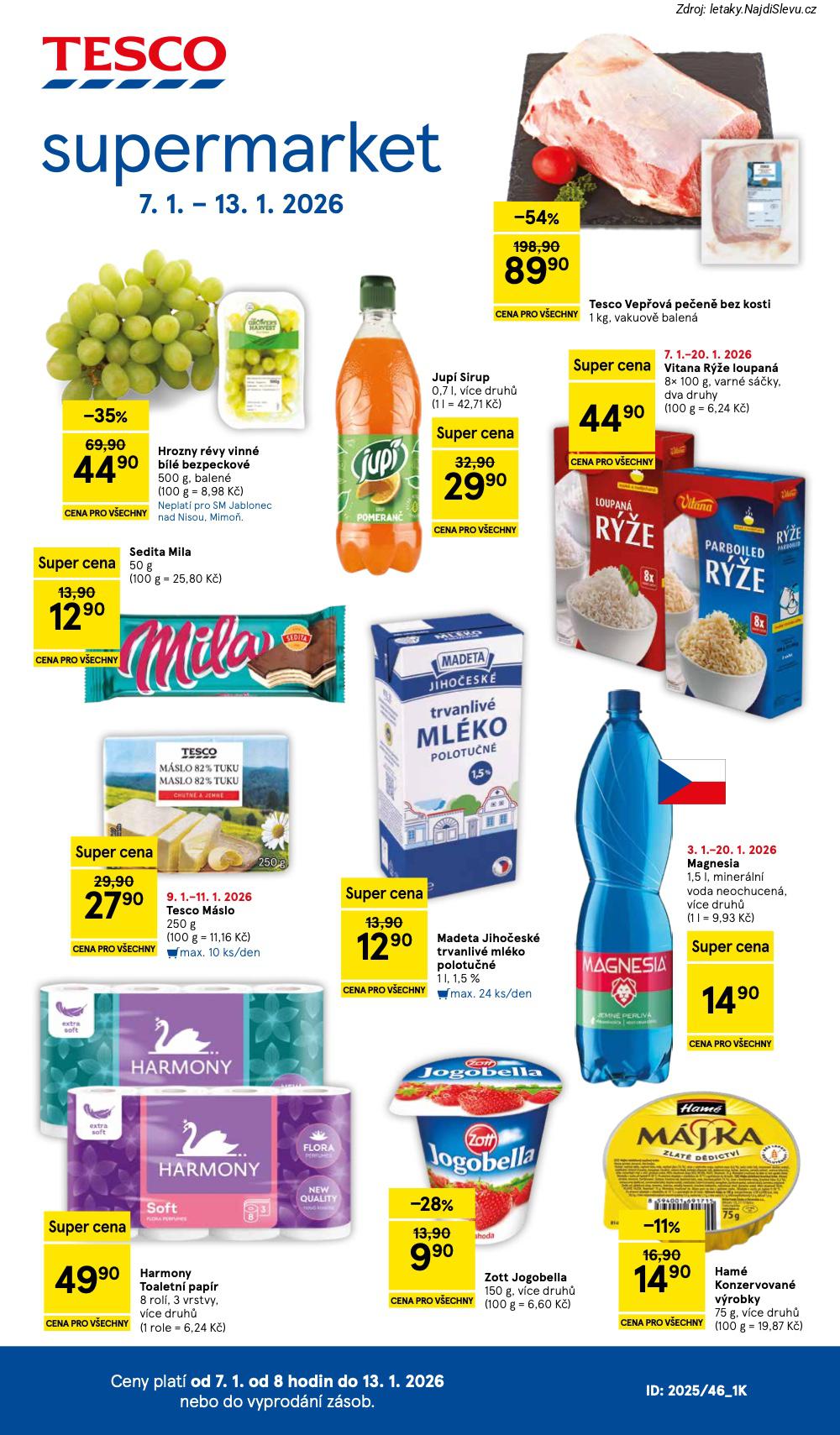 Let�k Tesco (7. 1. - 13. 1. 2026) - strana 1 z 10