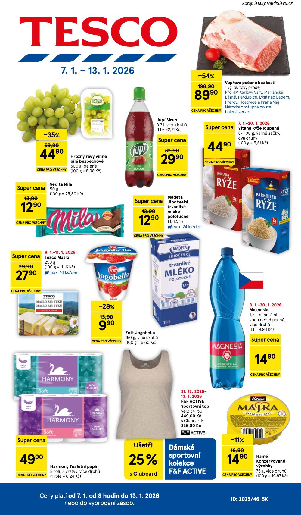Strana 1 - let�k Tesco (7. 1. - 13. 1. 2026)