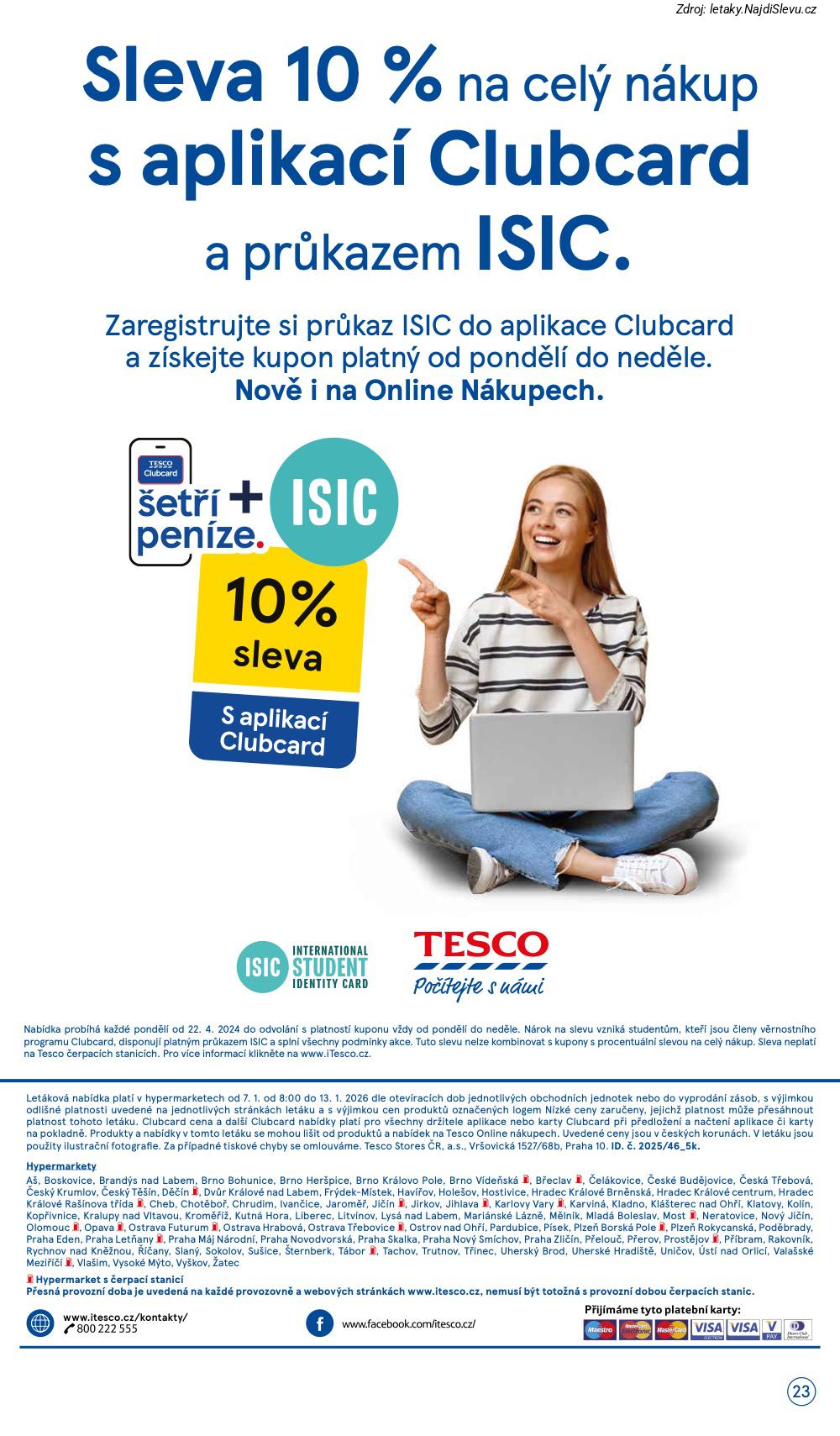 Let�k Tesco (7. 1. - 13. 1. 2026) - strana 23 z 23