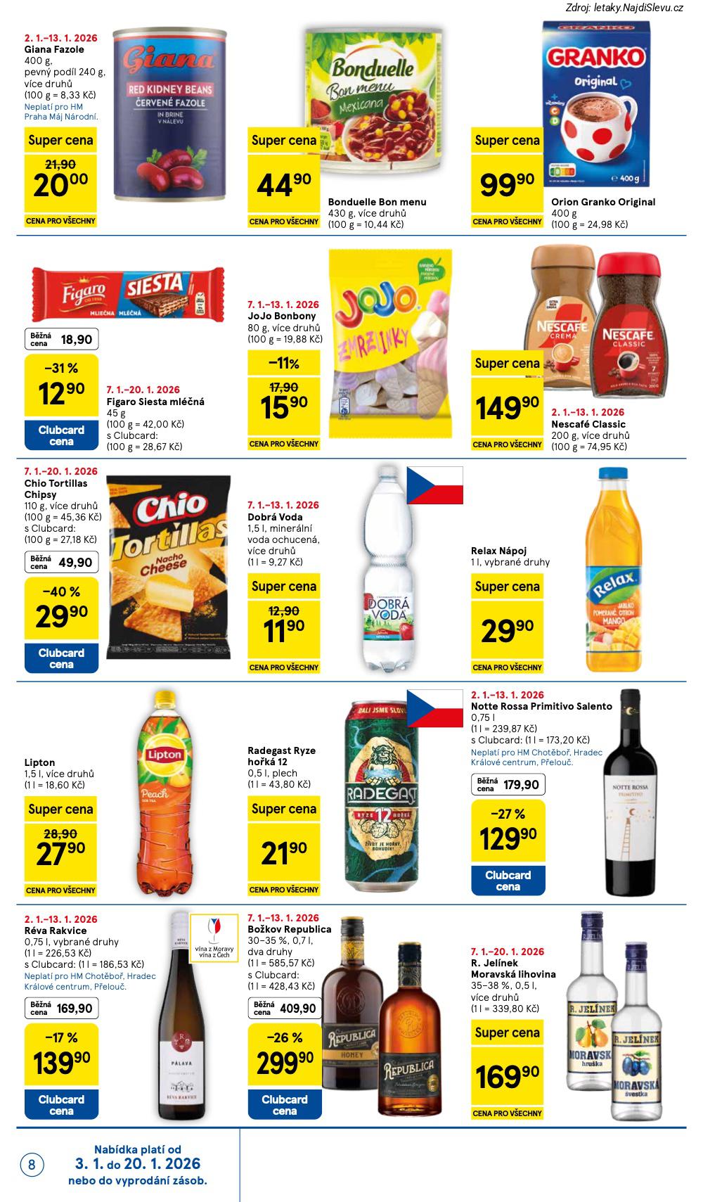 Strana 8 - let�k Tesco (7. 1. - 13. 1. 2026)