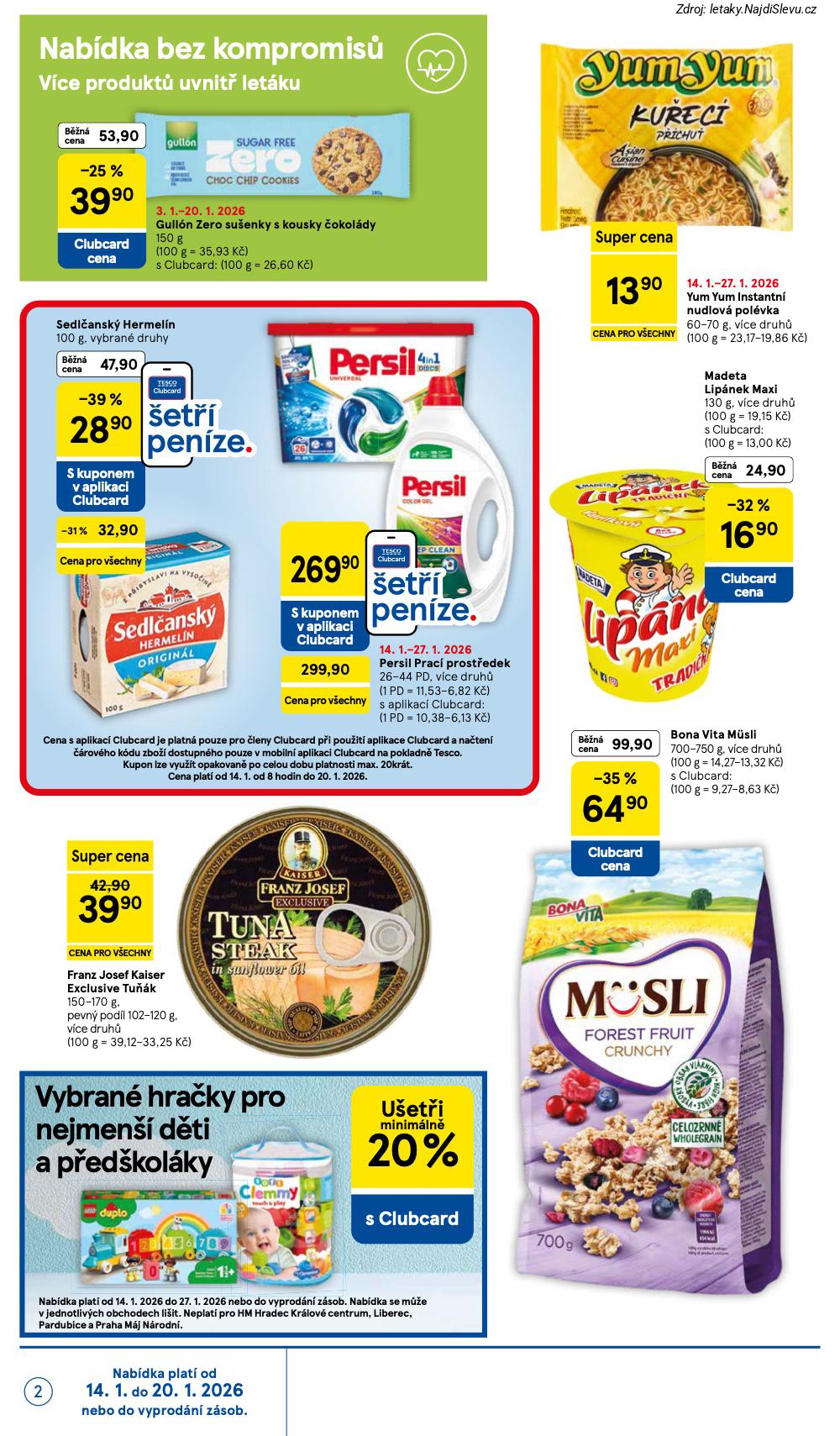 Strana 2 - let�k Tesco (14. 1. - 20. 1. 2026)