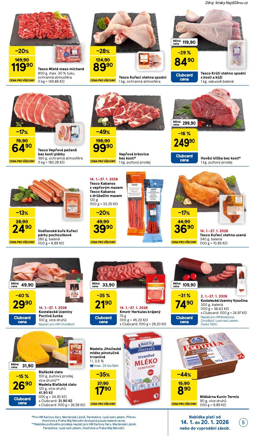 Strana 5 - let�k Tesco (14. 1. - 20. 1. 2026)