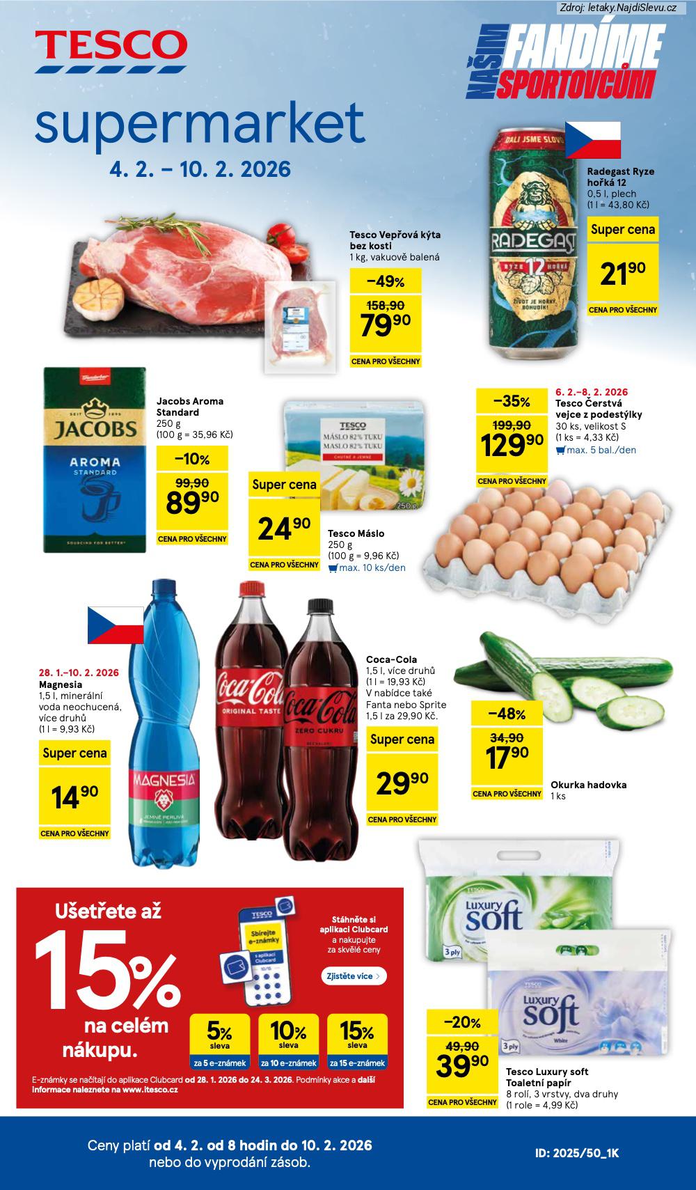 Let�k Tesco  Supermarkety (4. 2. - 10. 2. 2026) - str. 1