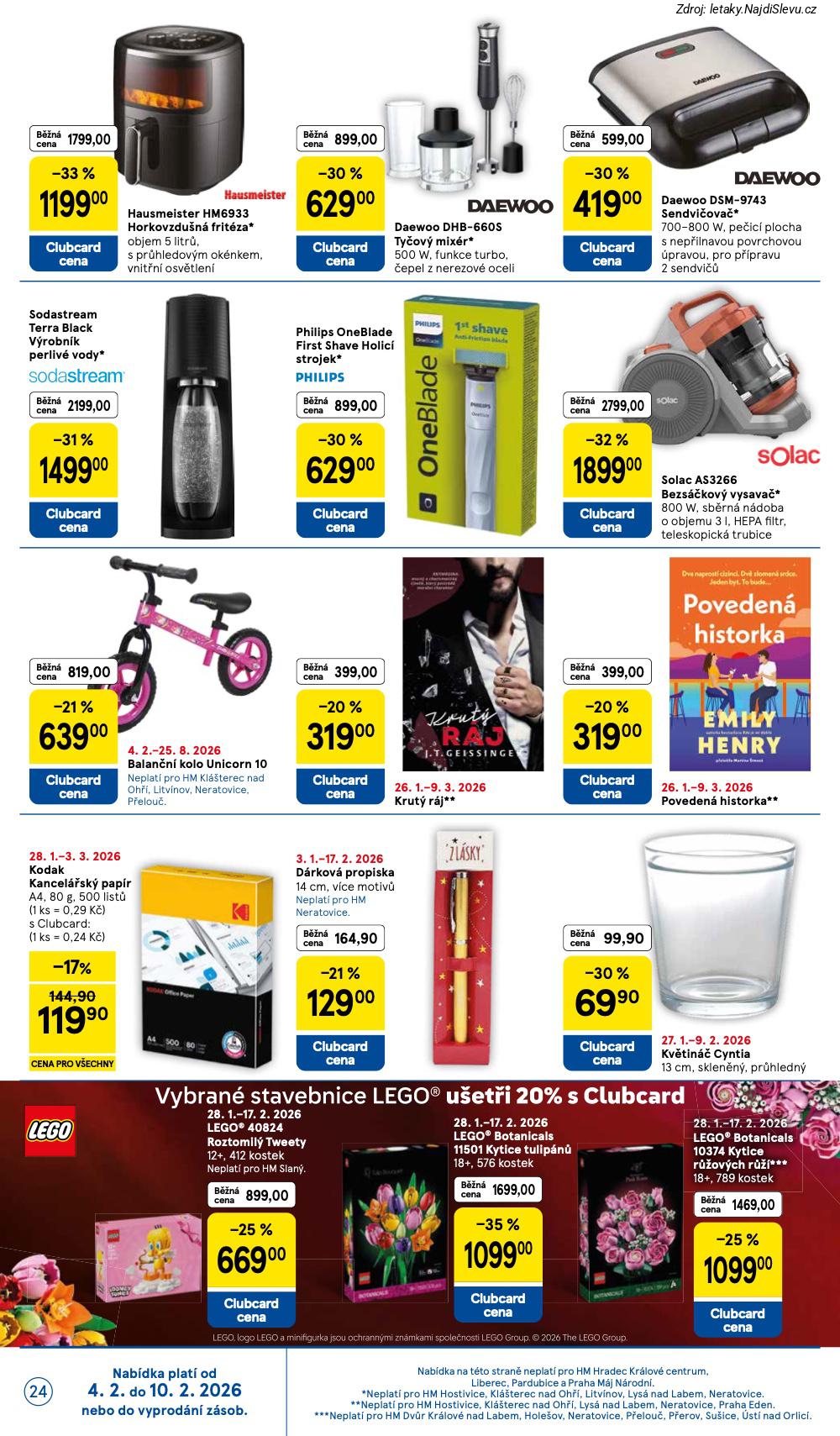 Let�k Tesco  Hypermarkety (4. 2. - 10. 2. 2026) - str. 24: STAVEBNICE LEGO, LEGO BOTANICALS, LEGO ROZTOMIL�, KV�TIN�� CYNTIA