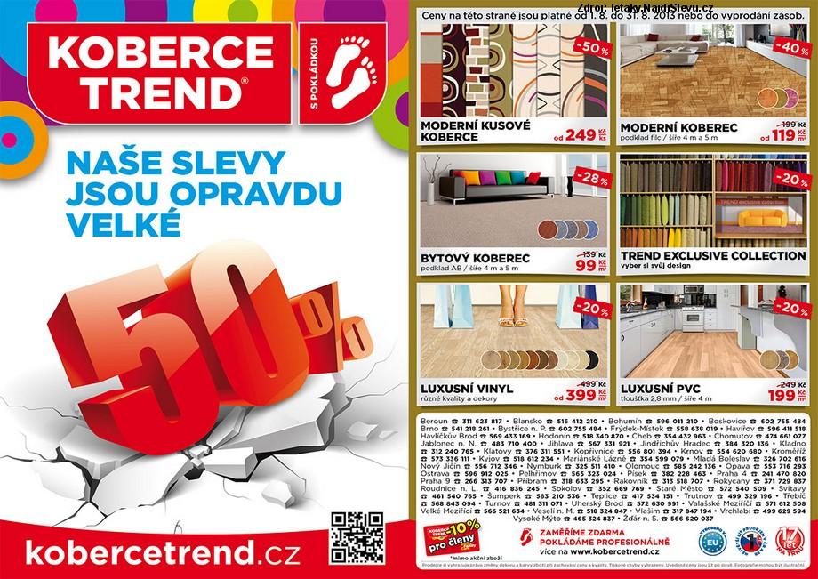 Strana 1 - letk Koberce Trend (1. 8. - 31. 8. 2013)
