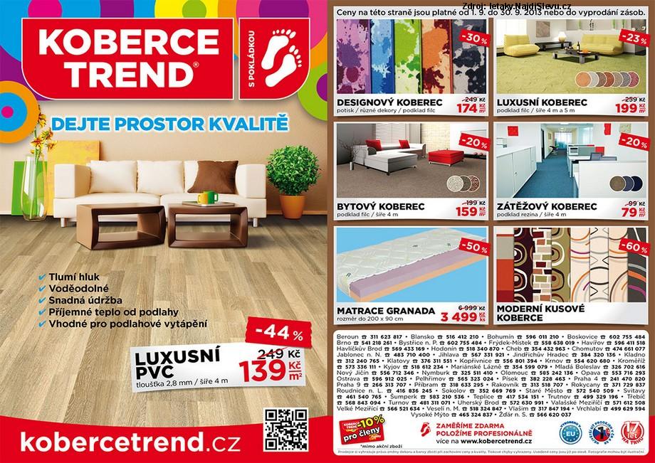Strana 1 - letk Koberce Trend (1. 9. - 30. 9. 2013)