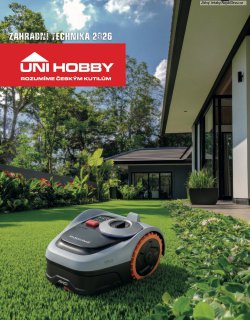 Let�k UNI HOBBY 15. 3. - 31. 8. 2026 Katalog zahradn� techniky 2026