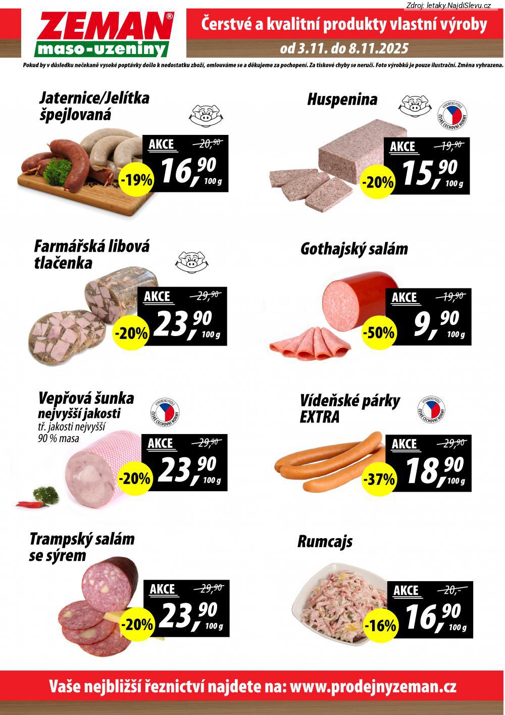 Letk ZEMAN maso - uzeniny (3. 11. - 8. 11. 2025) - strana 2 z 2