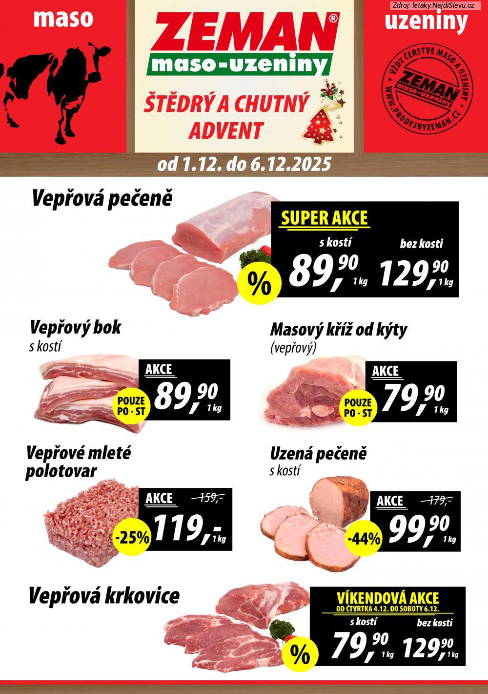 Let�k ZEMAN maso - uzeniny (1. 12. - 6. 12. 2025) - strana 1 z 2