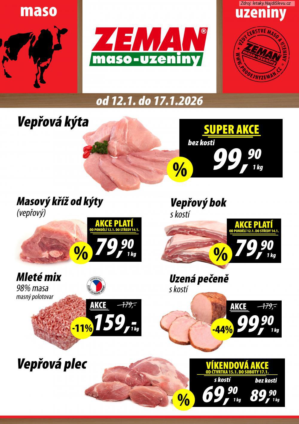 Let�k ZEMAN maso - uzeniny (12. 1. - 17. 1. 2026) - strana 1 z 2